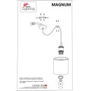 SE21-BR-10-3BL-SH123 MAGNUM FLEX White, Grey,Brown Shade Pendant +