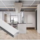 SE-PRO-23 ALUMINIUM PROFILE 2,3*1,0CM SQUARE FOR 2 LED STRIPS PRICE PER METER