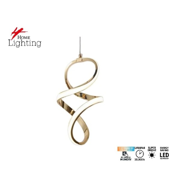SE LED 15 ENNI PENDANT GOLD 18W 3CCT 15x100cm IP20 2 YEARS WARRANTY