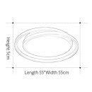 SE LED 48 AKIE BLACK CEILING 47x47x6cm  48W IP20 3CCT 2 YEARS WARRANTY