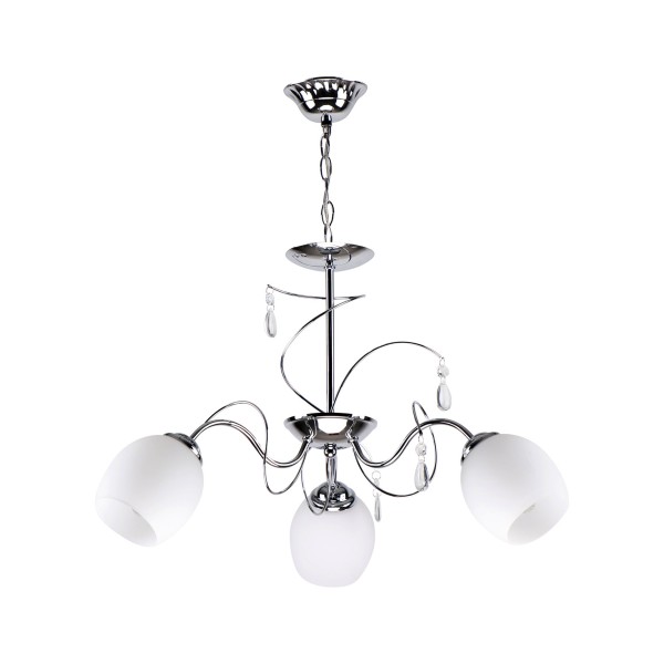 KQ 2221/3 FERROW PENDANT CHROME-OPAL GLASS Ζ3