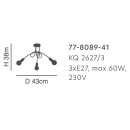 KQ 2627/3 QUIRKY ANTIQUE BRONZE CEILING LAMP Z3