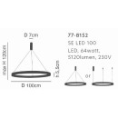 SE LED 100 AMAYA PENDANT COPPER Γ5