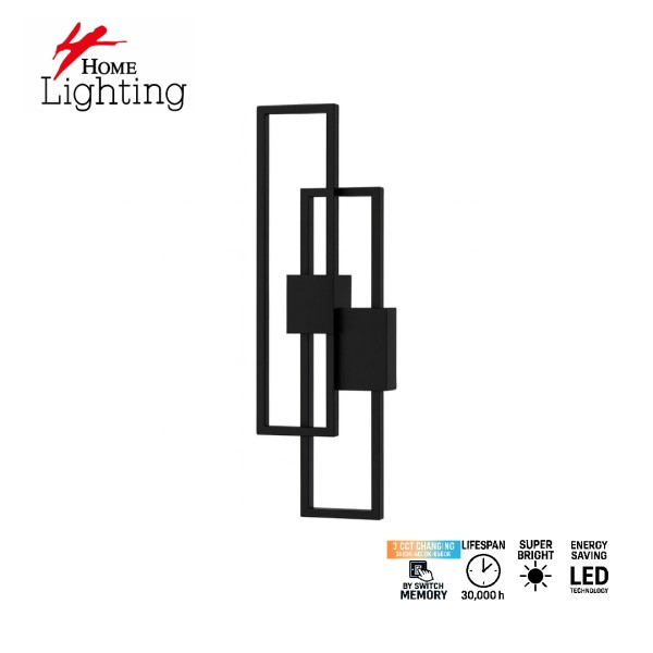 SE LED 50 FRAME BLACK  WALL LAMP  50*16*16.5cm  3CCT WITH MEMORY 2 YEARS WARRANTY