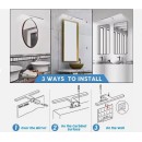 SE-NK-60 MULAN WALL LAMP NICKEL 60CM 3CCT 12W WITH MEMORY