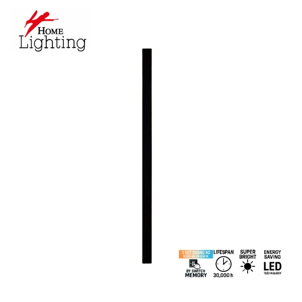 SE LED 80 LINEAX  WALL LAMP  3CCT WITH MEMORY  BLACK  2 YEARS WARRANTY