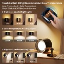 SE LED 4 MIZU BLACK WALL BATTERY LED LAMP RECHARCHEABLE 8x4,5cm 3,5w 2000mah 3CCT CHARGING TIME