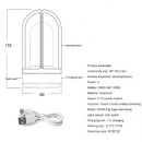 SE LED 17 TARO TABLE BATTERY LAMP LED BLACK  RECHARCHEABLE 9x17,5cm 3.5W 2600mah 3CCT CHARGING 