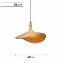 SE21-BA-5023 JUPE  PENDANT  BAMBO STEEL  50*23*120cm  E27  2 YEARS WARRANTY