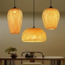 SE21-BA-30 PUMP PENDANT  BAMBOO STEEL  30*30*120cm  E27  2 YEARS WARRANTY