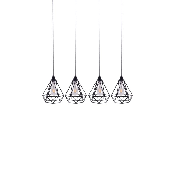 SE148-19-4 MILA PENDANT LAMP BLACK METAL+