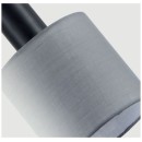 SE21-BL-4-4BL-SH123 ADEPT FLEX Black Pendant White, Grey, Brown Fabric Shade+