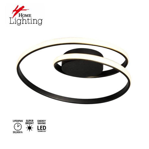 SE LED 50 LICI CEILING BLACK 38W 3CCT 50x9cm IP20 220V 2 YEARS WARRANTY Α1
