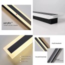 SE LED 60 AXIS OUTDOOR WALL LAMP BLACK 18W 3000K L 600mm