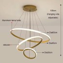 SE LED 60 DAMITA GOLD PENDANT 60x40x20cm 57W 3CCT WITH MEMORY IP20 2 YEARS WARRANTY A1