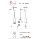 SE21-GM-4-NM1W-MS1 ADEPT TUBE Gold Matt Wall Lamp Black Metal Shade+