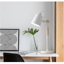 YQ-25110 SAM WHITE METAL-WOOD TABLE LAMP 1Ε1