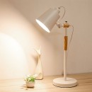YQ-25110 SAM WHITE METAL-WOOD TABLE LAMP 1Ε1