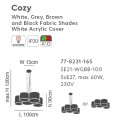 SE21-WGBB-100 COZY WHITE,GREY,BROWN & BLACK SHADES Γ1