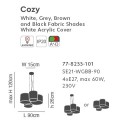 SE21-WGBB-90 COZY WHITE,GREY,BROWN & BLACK SHADES Γ1
