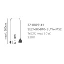 SE21-BR-10-BL1W-MS2 MAGNUM BRONZE  Black Metal Shade Wall Lamp+