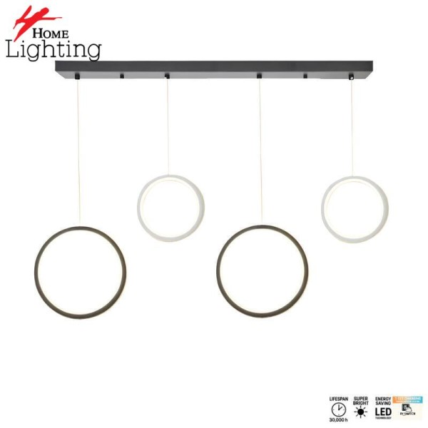 SE LED 16 DOUBLE AINA BLACK AND WHITE PENDANT 16*2+22*2x100cm 3CCT 2 YEARS WARRANTY+