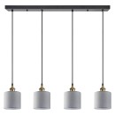 SE21-BR-10-4BL-SH2  MAGNUM BRONZE Grey Shade Pendant+