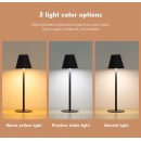 SE LED 35 AOKI BLACK TABLE BATTERY LAMP LED RECHARGEABLE 8,5x13cm 3W 1800mah 3000k CHARGING TIM