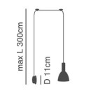 SE21-GM-4-NM1W-MS2 ADEPT TUBE Gold Matt Wall Lamp Black Metal Shade+