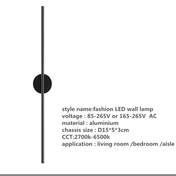 SE LED 80 VIOLA BLACK WALL LAMP 12W 3000K 3 YEARS WARRANTY