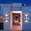 SE LED 180 MODO ROUND OUTDOOR WALL LAMP BLACK 6+6W 3000K