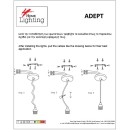 SE21-GM-4-BL6-MS3 ADEPT TUBE Gold Matt Pendant Black Metal Shade+