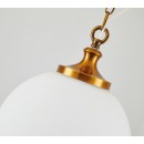 SE21-AB-25 LOCKE ANTIQUE BRASS PENDANT & OPAL GLASS Γ3