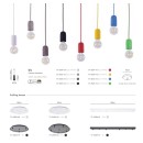 SE 149-BE IRIS PENDANT LAMP BLUE 1E2