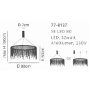 SE LED 80 CRESCENDO PENDANT BLACK Γ5 
