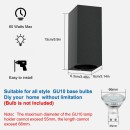 SE-WL-S1-DG CUADRO DOWN WALL LAMP GU10 DARK GREY