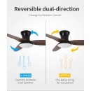  SE LED F100 WINDY BLACK-BROWN FAN 30W*2 SMART WITH CONTROL 100x100x50cm 3000k-6500k 85-265V 2 