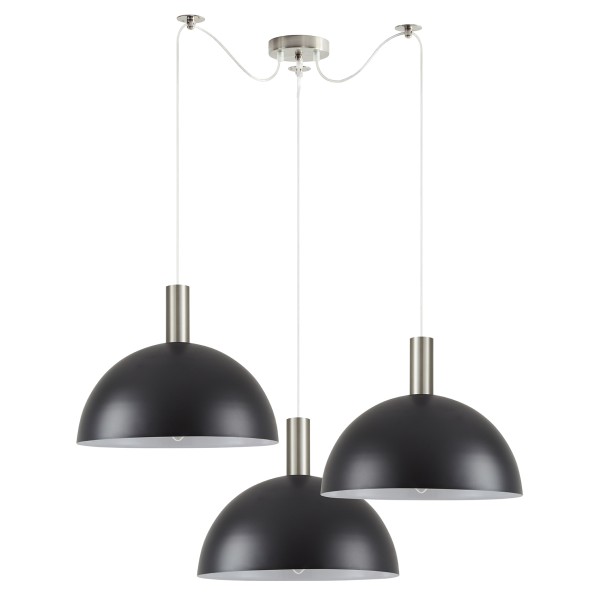 SE21-NM-4-NM3-MS40 ADEPT TUBE Nickel Matt Pendant Black Metal Shade+