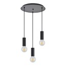 SE21-BL-4-3BL-GR12 ADEPT FLEX Black Pendant Black Metal Grid+