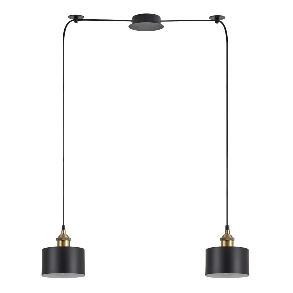 SE21-BR-10-BL2-MS1 MAGNUM BRONZE Black Metal Shade Pendant+