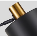 SE21-GM-9-MS1 ADEPT WALL LAMP Gold Matt and Black Metal Wall Lamp Black Metal Shade+