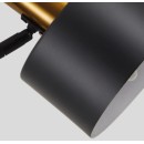 SE21-GM-9-MS1 ADEPT WALL LAMP Gold Matt and Black Metal Wall Lamp Black Metal Shade+