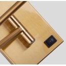 SE21-GM-9-MS1 ADEPT WALL LAMP Gold Matt and Black Metal Wall Lamp Black Metal Shade+