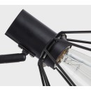 SE21-BL-52-GR1 ADEPT WALL LAMP Black Wall Lamp with Switcher and Black Metal Grid+