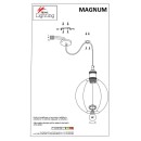 SE21-BR-10-5BL-GR12 MAGNUM FLEX Bronze Metal Pendant Black Metal Grid+