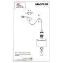 SE21-BR-10-BL2-MS1 MAGNUM BRONZE Black Metal Shade Pendant+