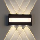 SE LED 105 QUADRA BLACK OUTDOOR WALL LAMP 6+4W 3000K 2 YEARS WARRANTY