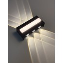 SE LED 105 QUADRA BLACK OUTDOOR WALL LAMP 6+4W 3000K 2 YEARS WARRANTY