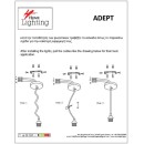 SE21-BL-4-BL3-MS1 ADEPT TUBE Black Pendant Black Metal Shade+