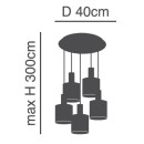 SE21-BL-B10-BL5-SH3 ADEPT PENDANT Brown Shade Pendant+